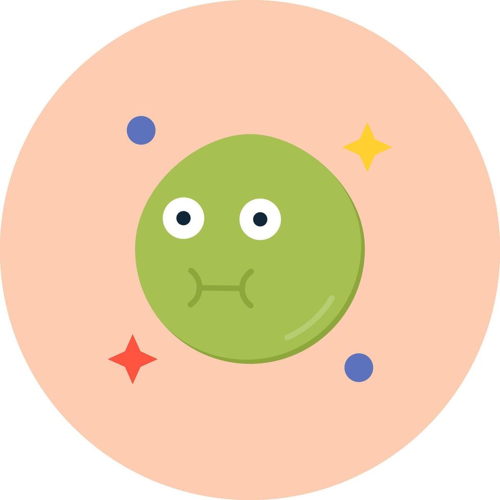 Sickness Flat Circle Icon vector