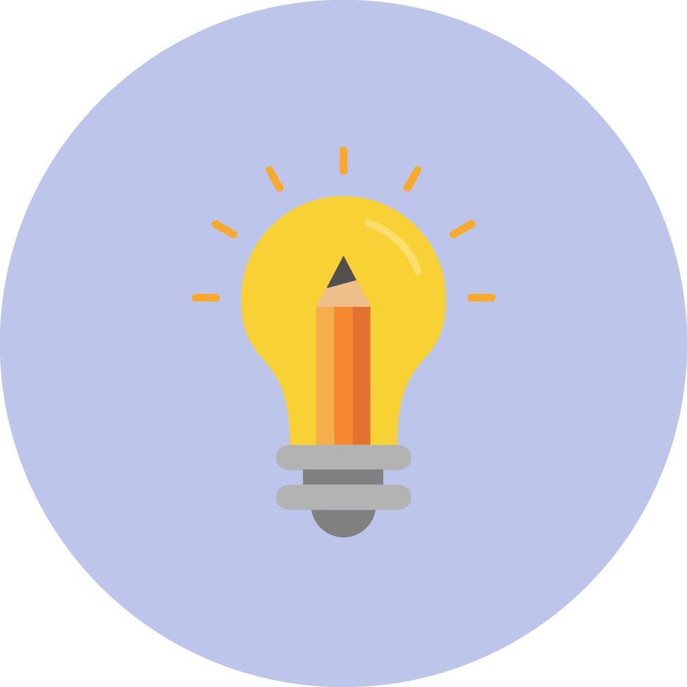 Idea Flat Circle Icon vector