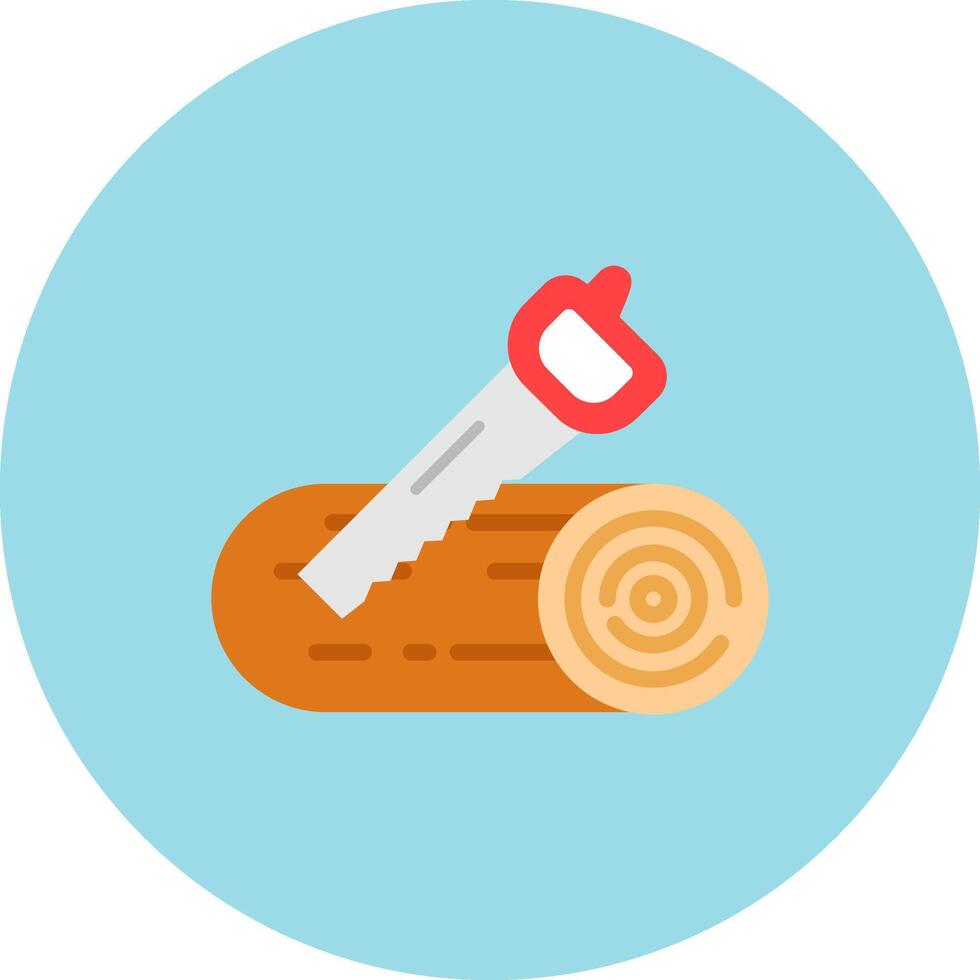 Sawing Flat Circle Icon vector