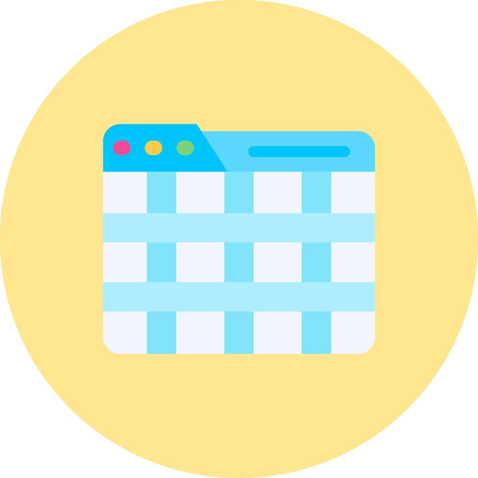 Grid Flat Circle Icon vector