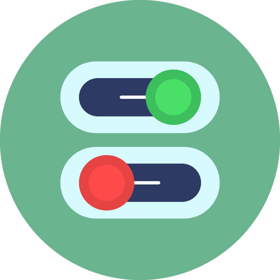Switch Flat Circle Icon vector
