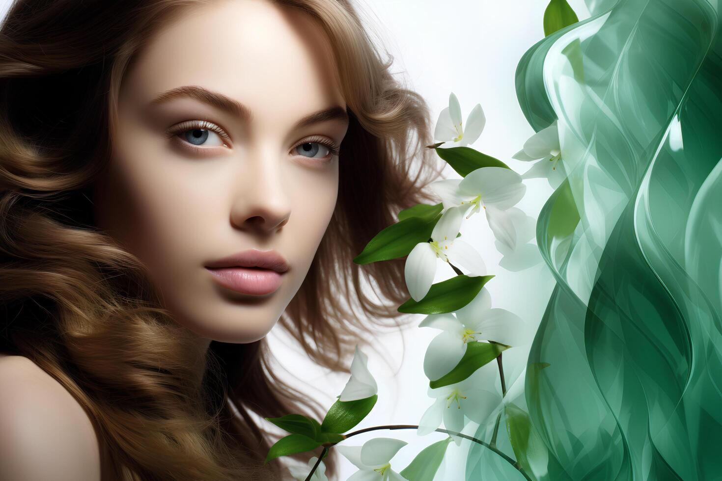 AI generated Elegance in Bloom Spring Beauty Banner Celebrating Nature's Grace photo