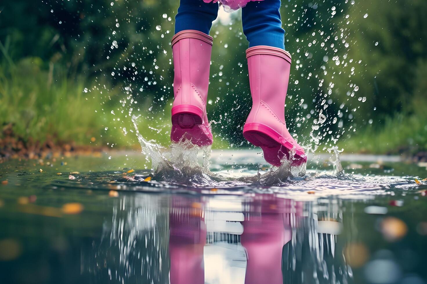 ai generado rosado deleite adorable imágenes de un linda pequeño niña foto