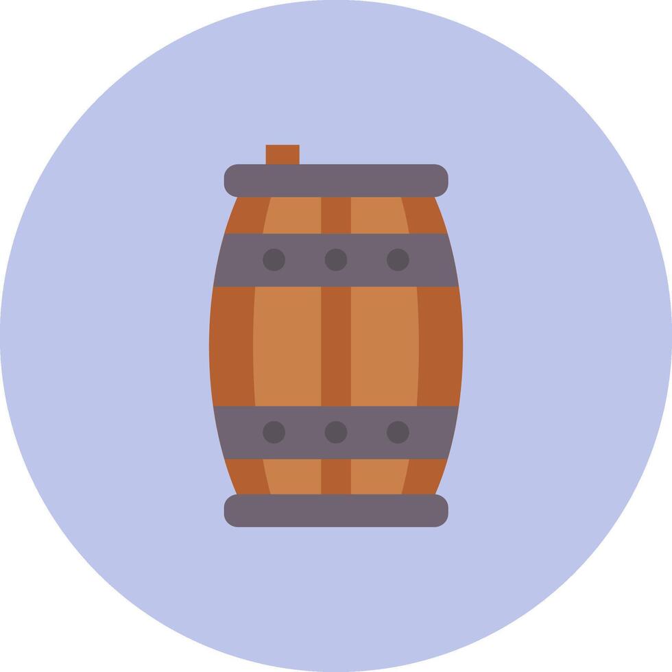 Barrel Flat Circle Icon vector