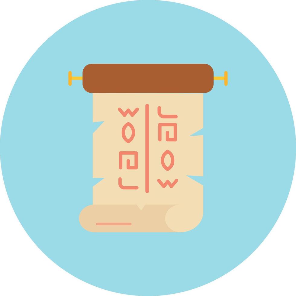 Papyrus Flat Circle Icon vector