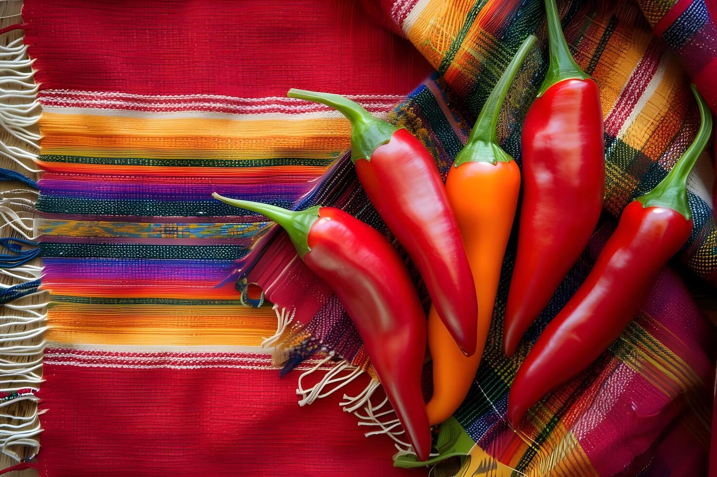 AI generated Culinary Fiesta Bold and Fresh Flavors in a Folk-Patterned Palette photo