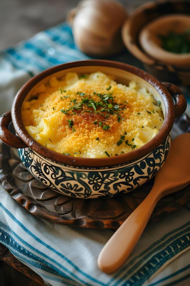 AI generated Folk-Inspired Dish Frames the Richness of Brazilian Toasted Manioc Flour photo