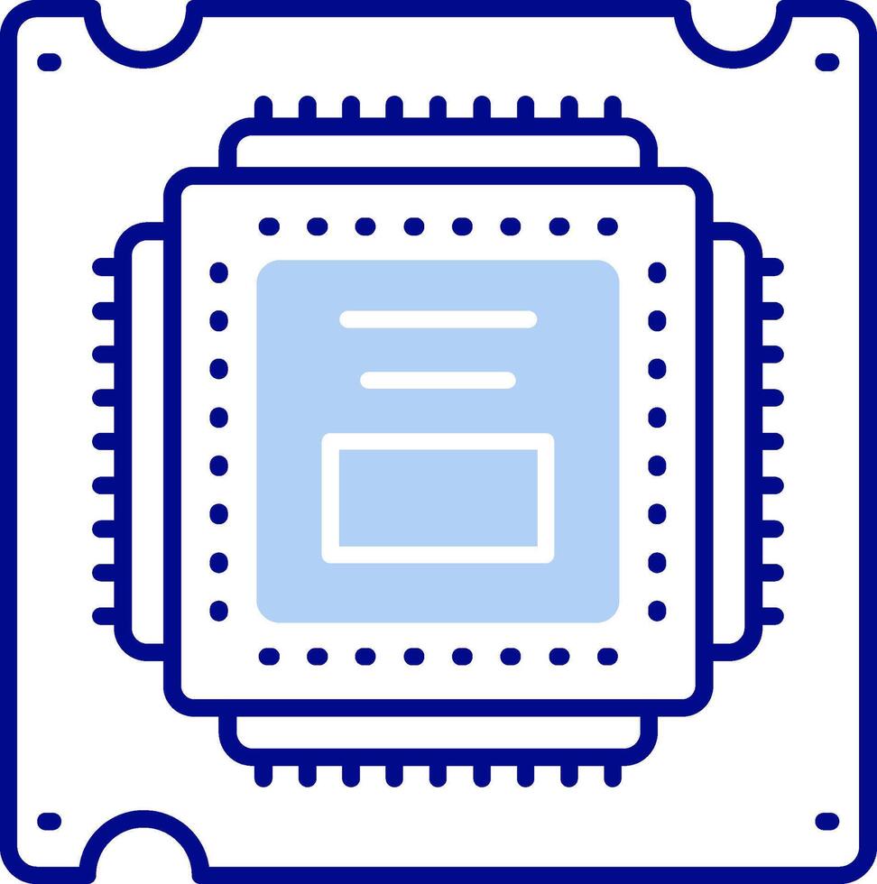 Processor Line Filled Icon vector