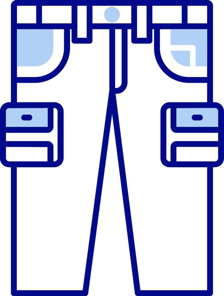 Cargo pants Line Filled Icon vector