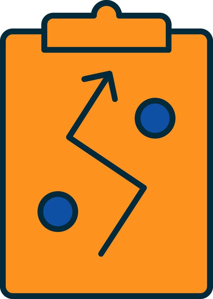 Strategy Line Filled Two Colors Icon vector