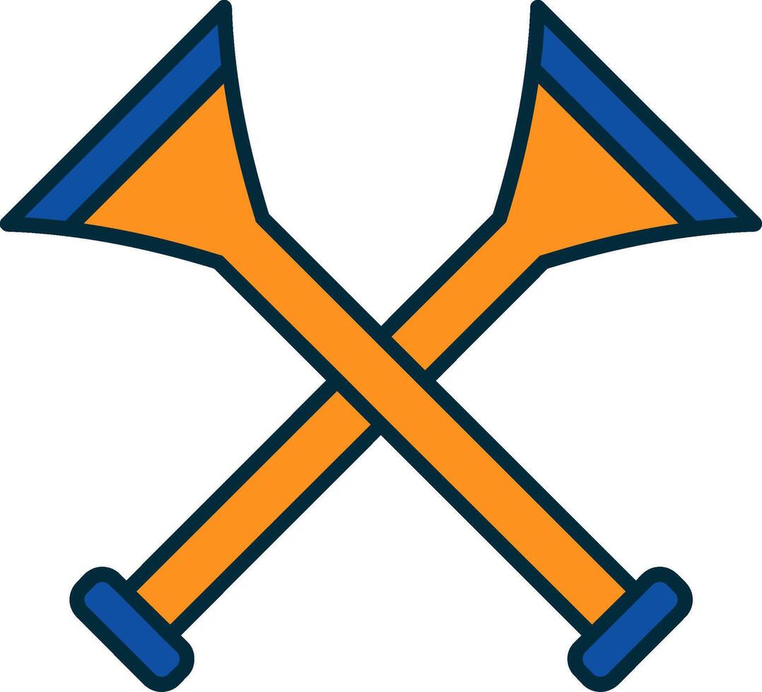 Vuvuzela Line Filled Two Colors Icon vector