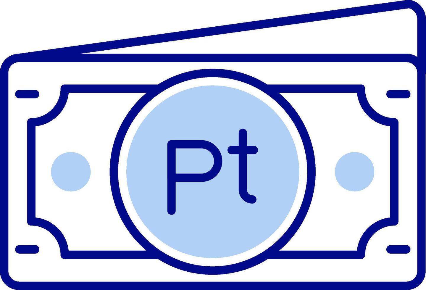 peseta línea lleno icono vector