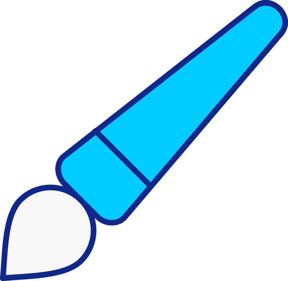Brush Blue Filled Icon vector