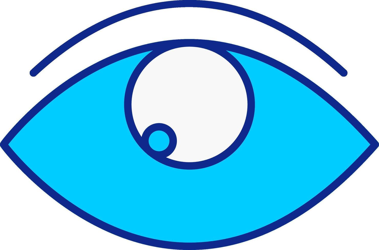 Eye Blue Filled Icon vector