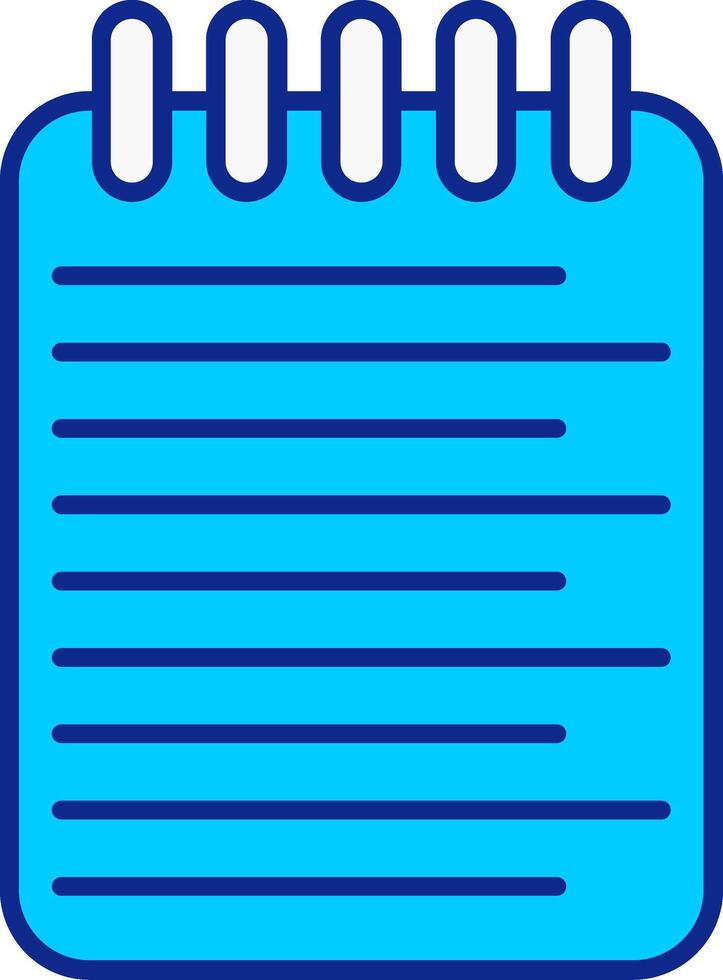 List Blue Filled Icon vector