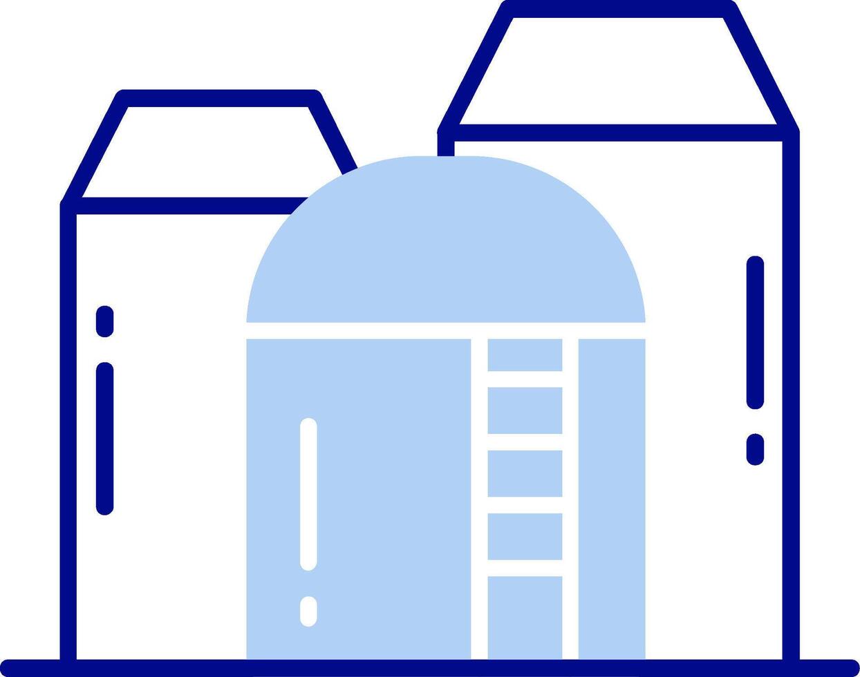 silo línea lleno icono vector