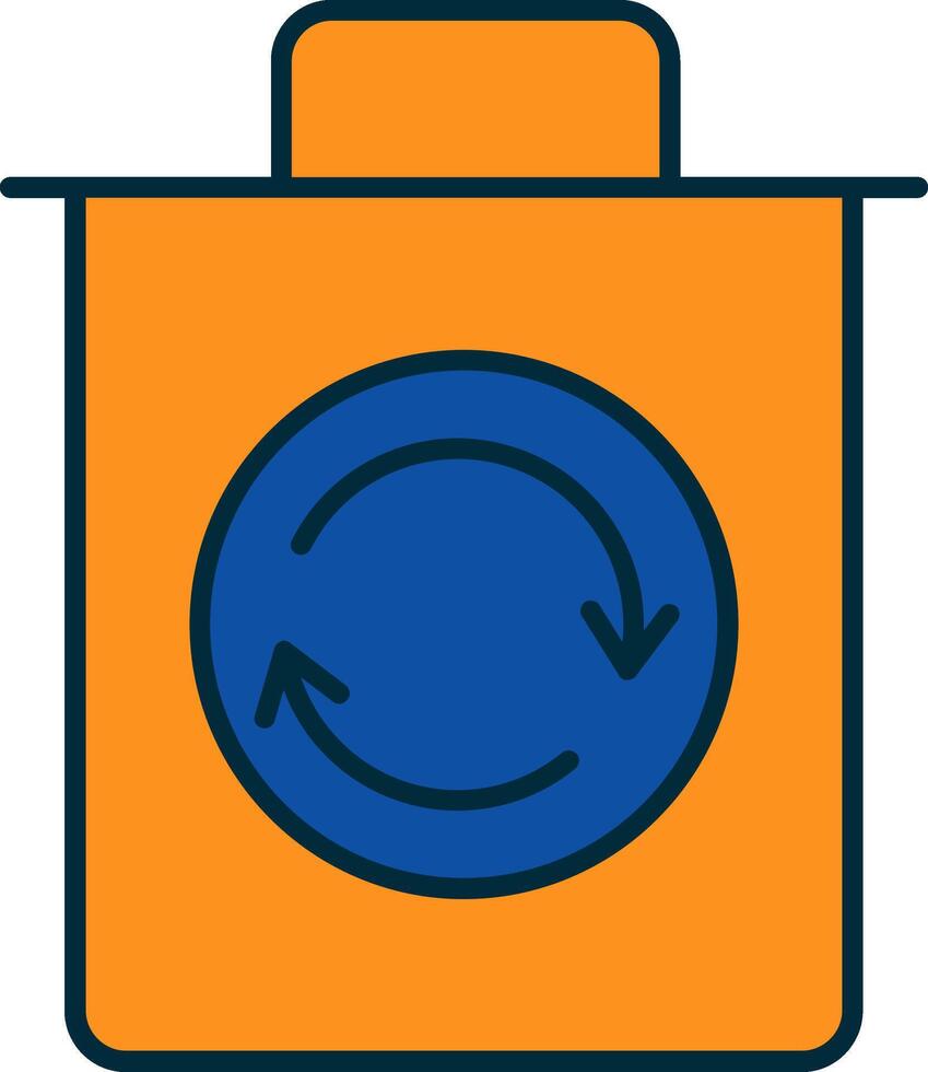 Trash Line Filled Two Colors Icon vector