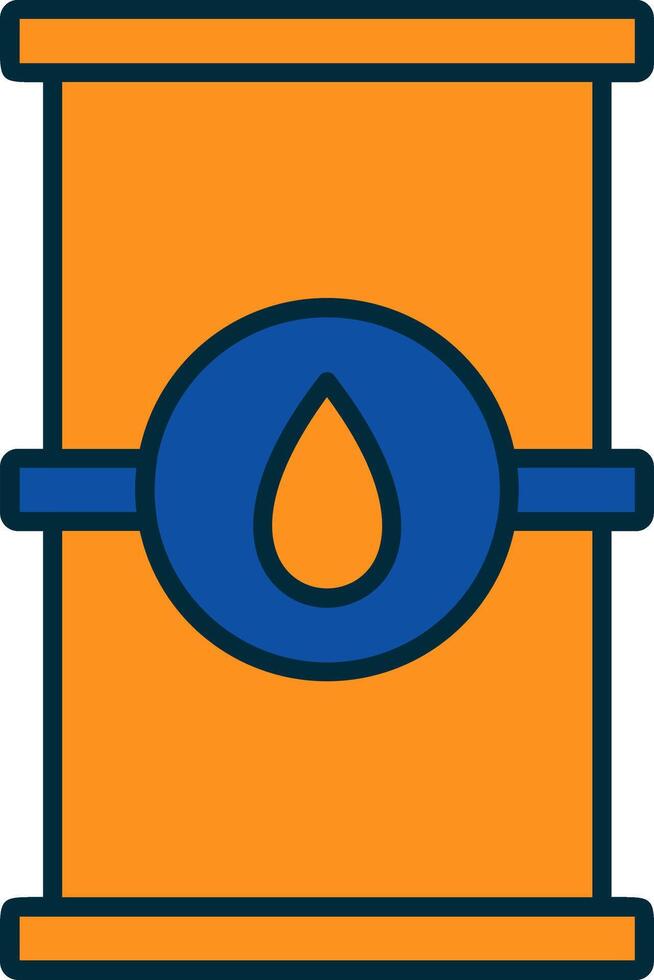 Barrel Line Filled Two Colors Icon vector