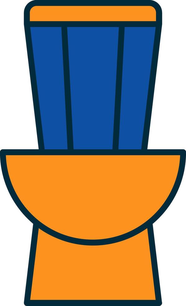 Toilet Line Filled Two Colors Icon vector
