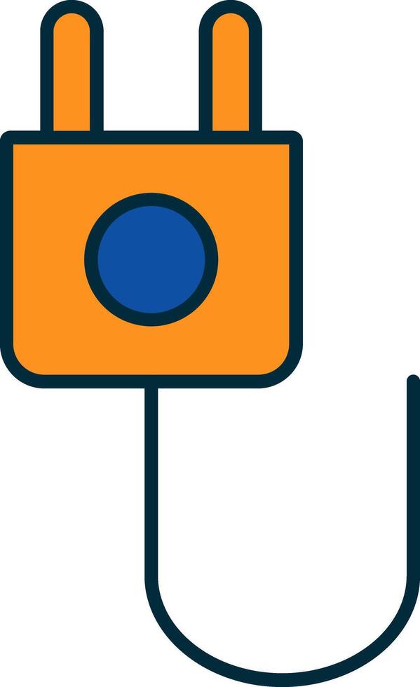 Wall Plug Line Filled Two Colors Icon vector