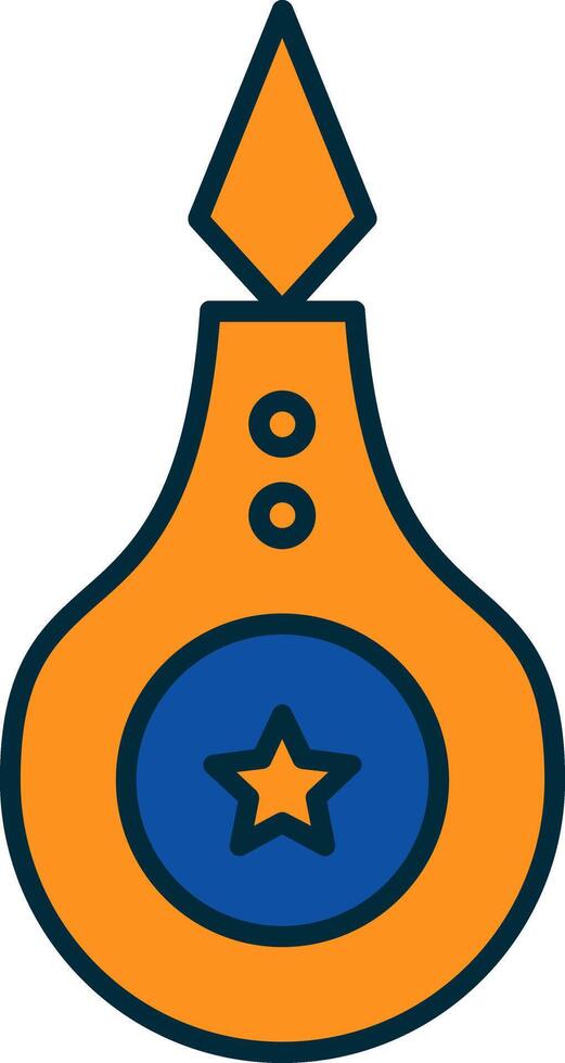 Threader Line Filled Two Colors Icon vector