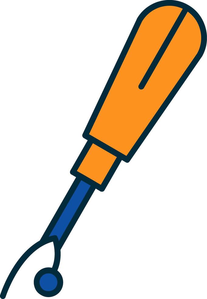 Seam Ripper Line Filled Two Colors Icon vector