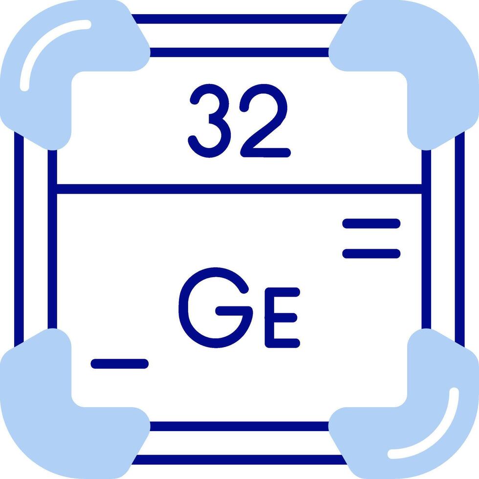 Germanium Line Filled Icon vector