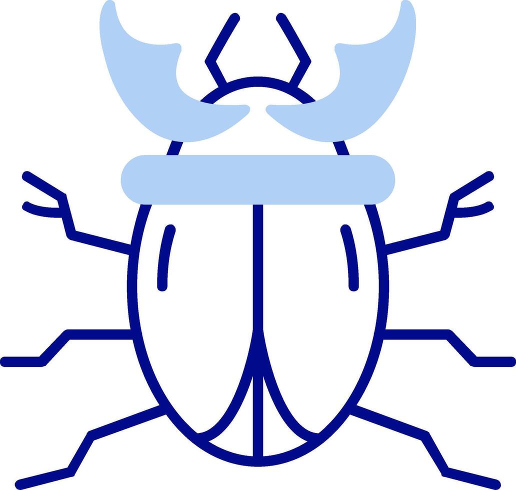 Beetle Line Filled Icon vector