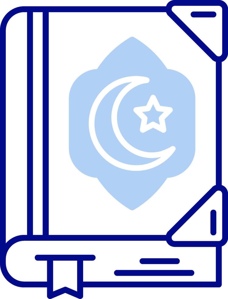 Quran Line Filled Icon vector