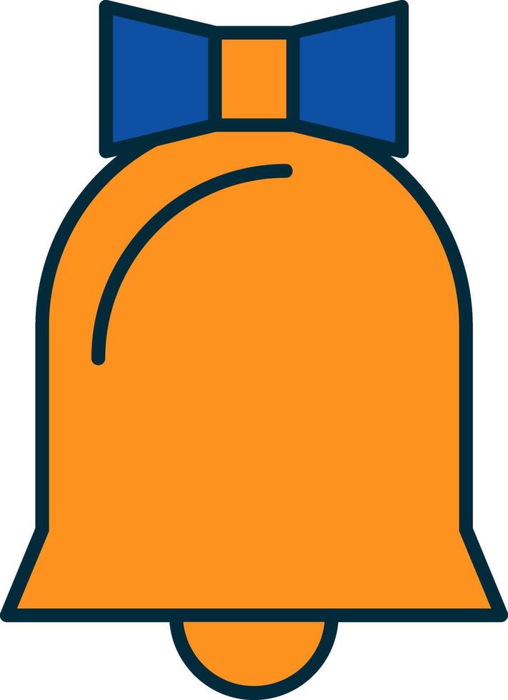 Wedding Bell Line Filled Two Colors Icon vector