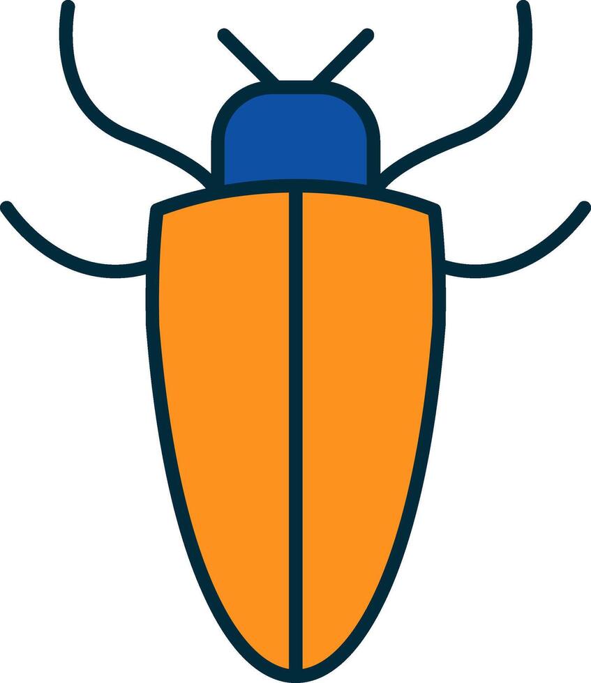 insecto línea lleno dos colores icono vector