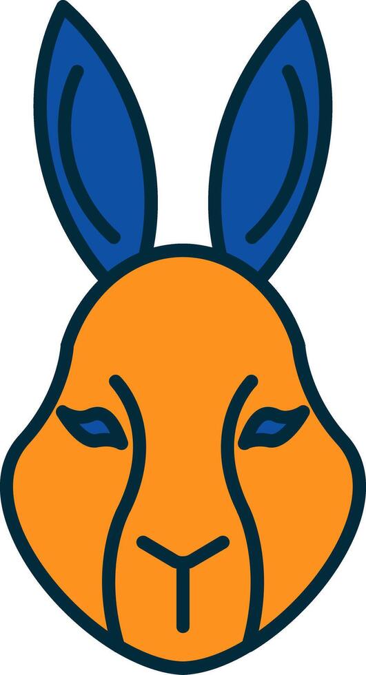 Rabbit Line Filled Two Colors Icon vector