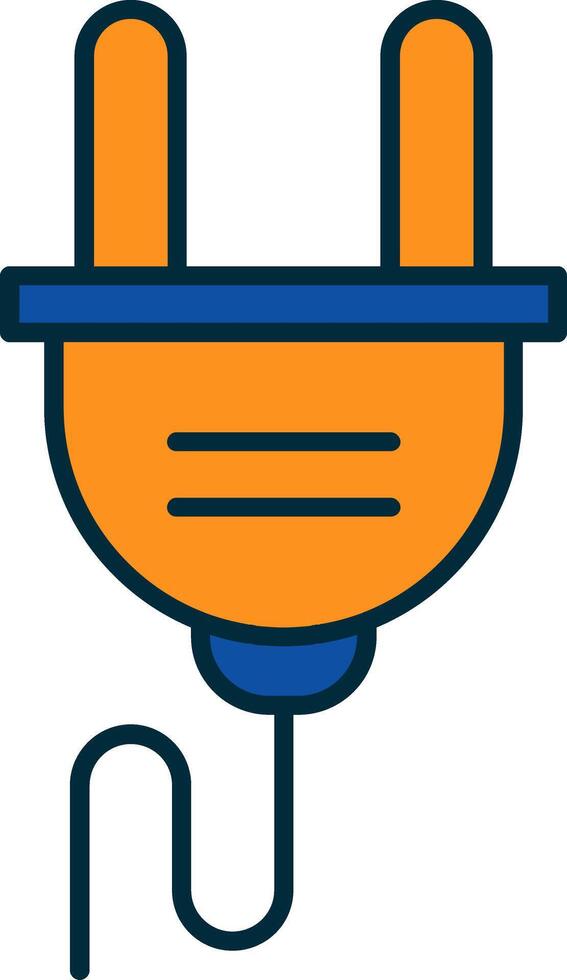 Plug Line Filled Two Colors Icon vector