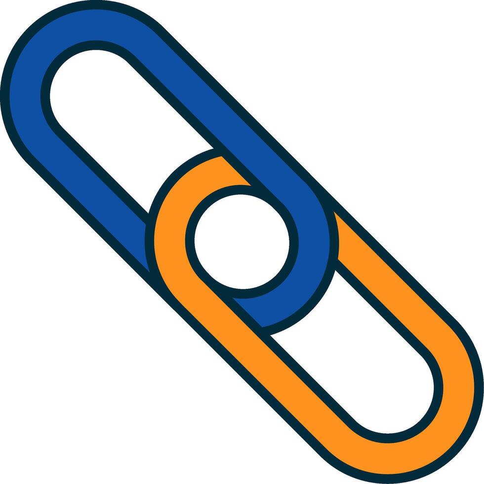 Backlink Line Filled Two Colors Icon vector