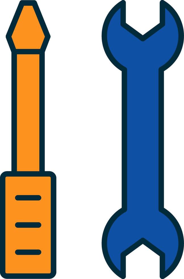 Repair Services Line Filled Two Colors Icon vector