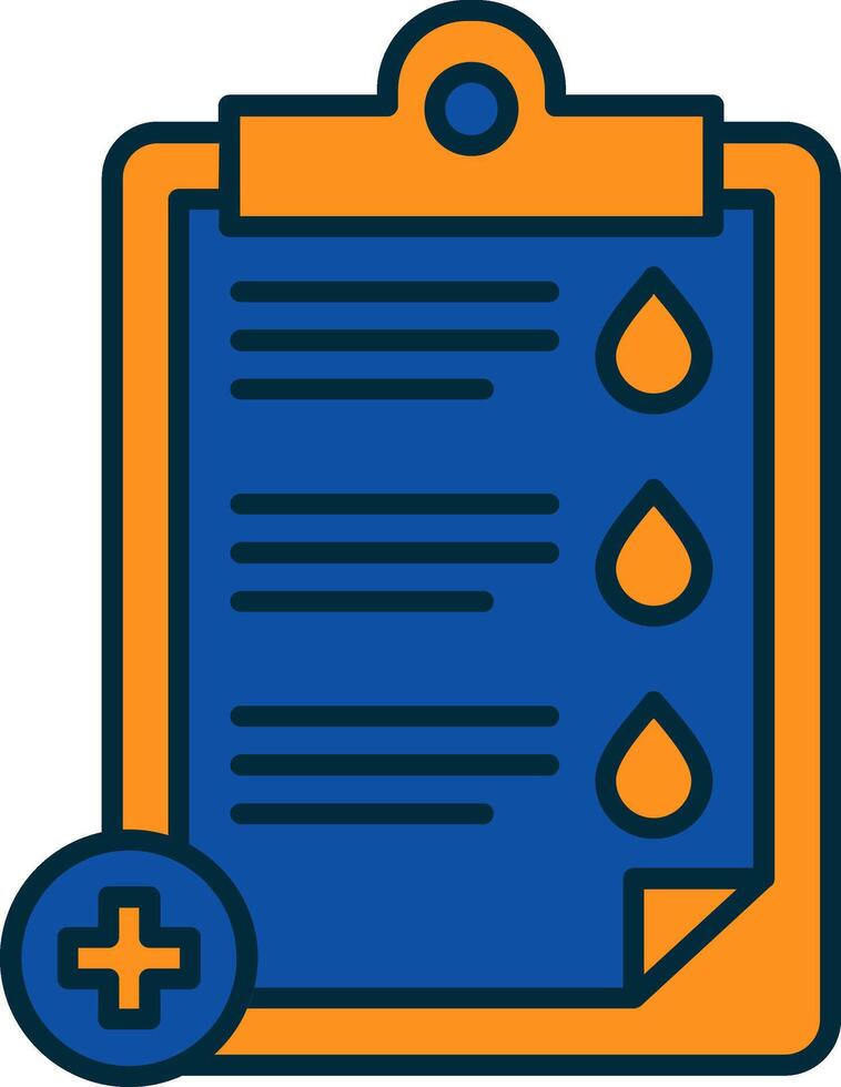 Medical Test Line Filled Two Colors Icon vector