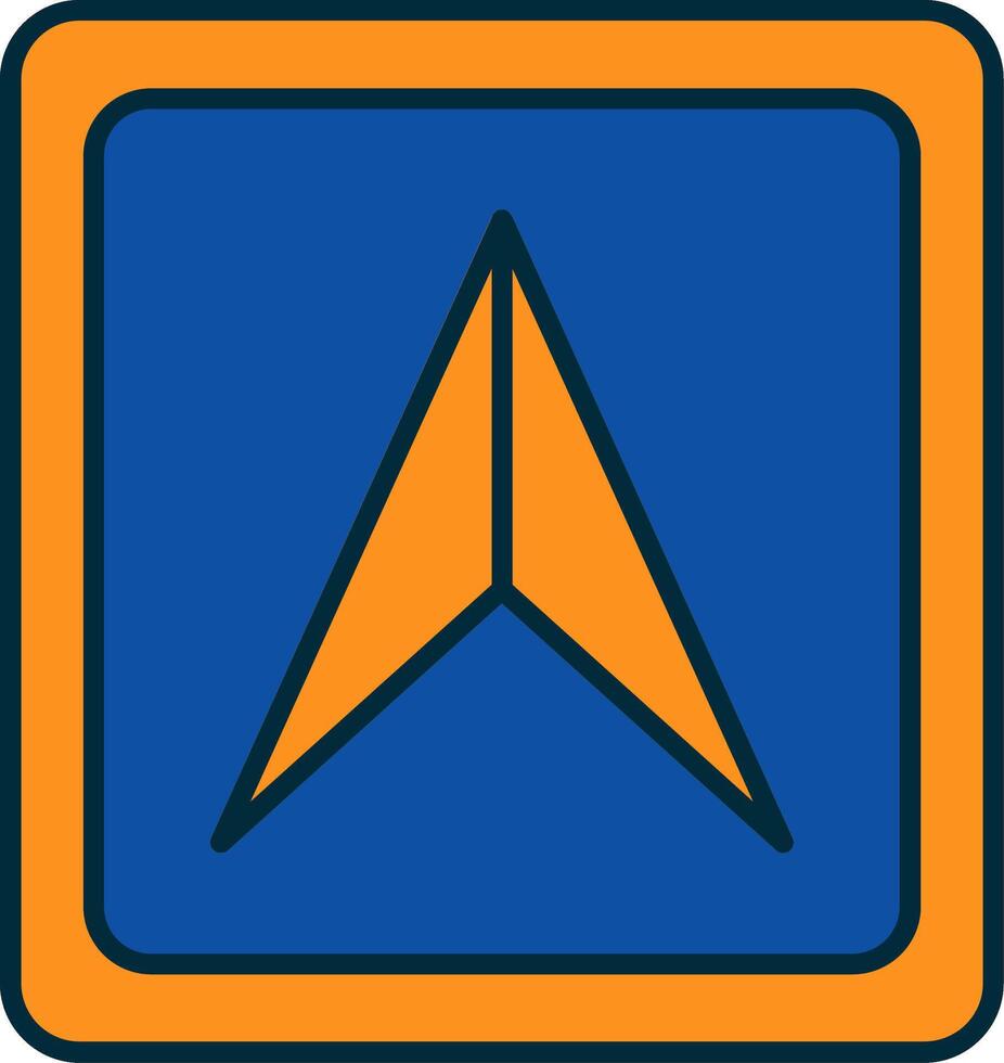 Cursor Line Filled Two Colors Icon vector