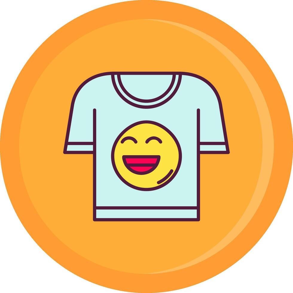 t camisa línea lleno icono vector