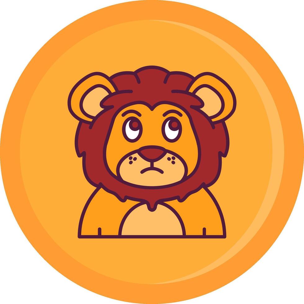 Sad Line Filled Icon vector