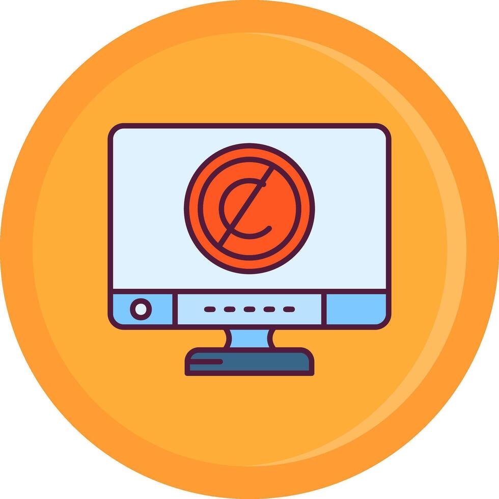 Copyright Line Filled Icon vector