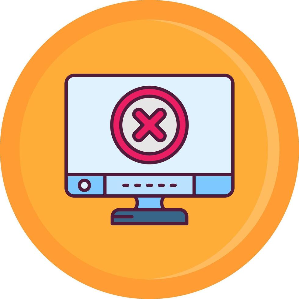 Cancel Line Filled Icon vector