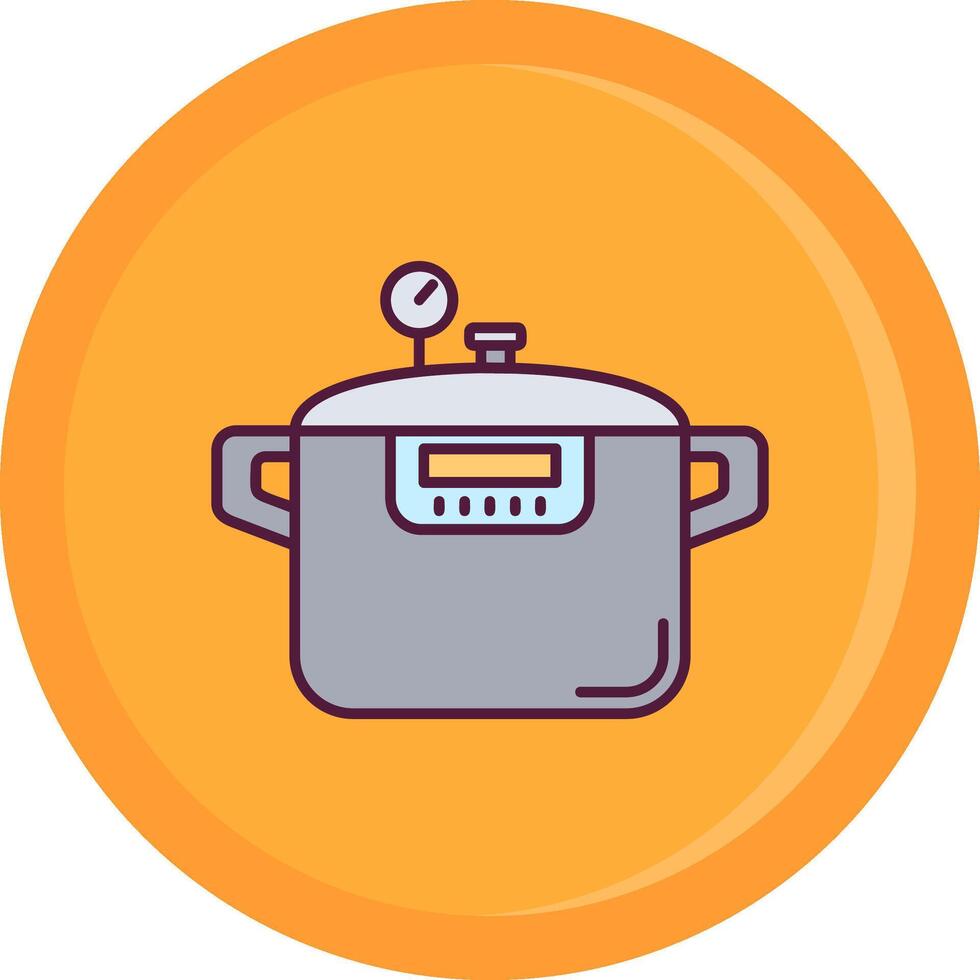 Pressure cooker Line Filled Icon vector