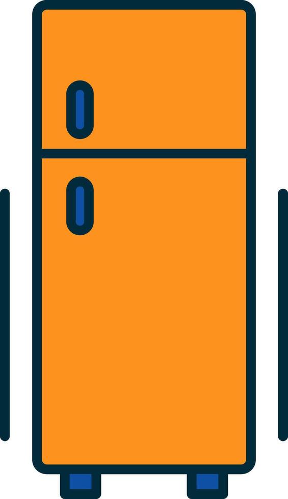 Fridge Line Filled Two Colors Icon vector