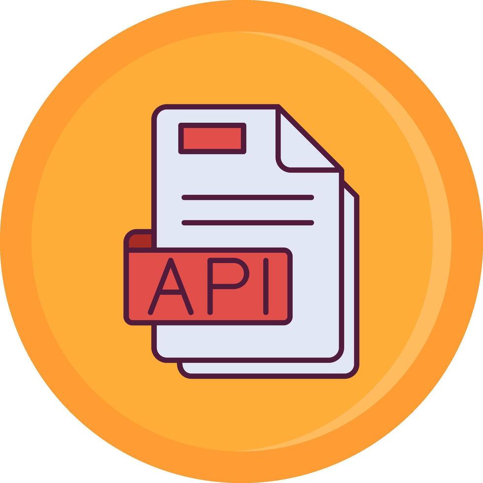 Api Line Filled Icon vector
