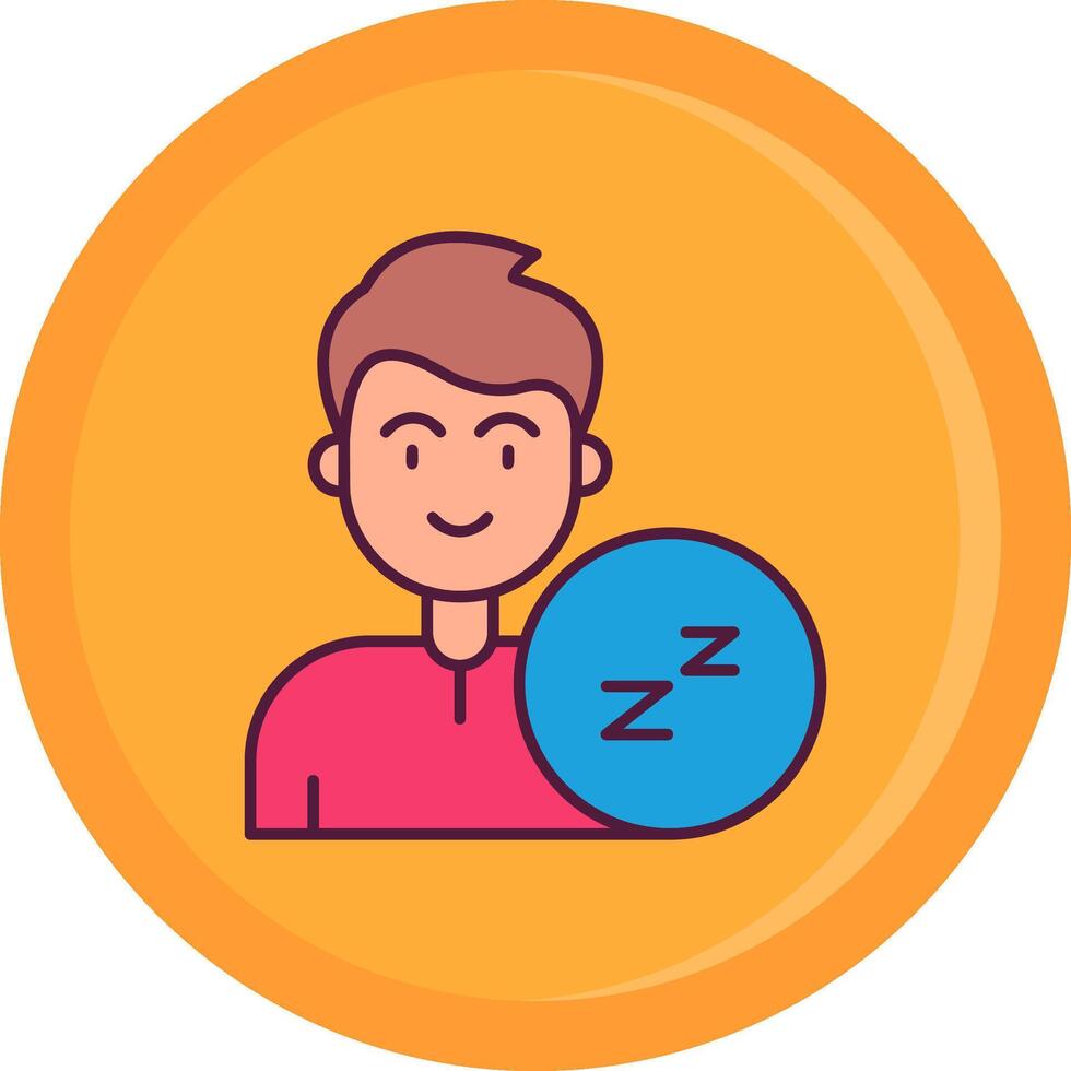 Sleep Line Filled Icon vector