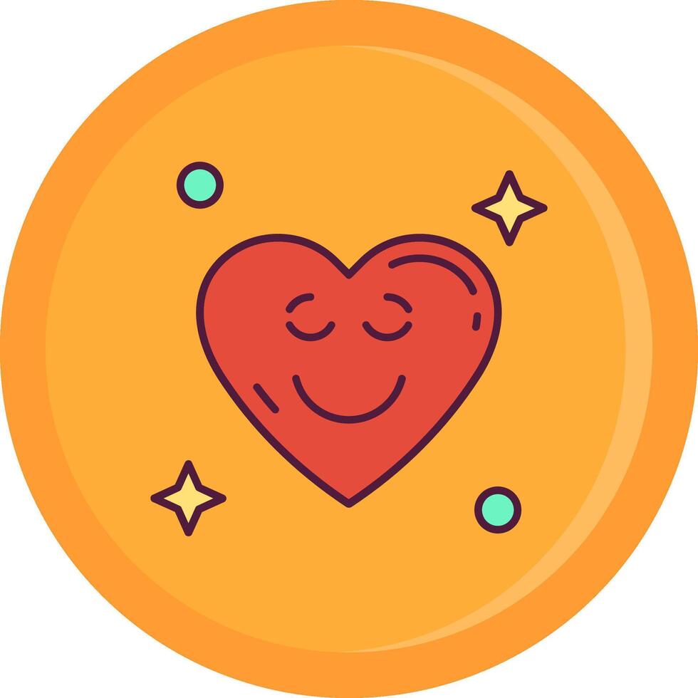 Relieved Line Filled Icon vector