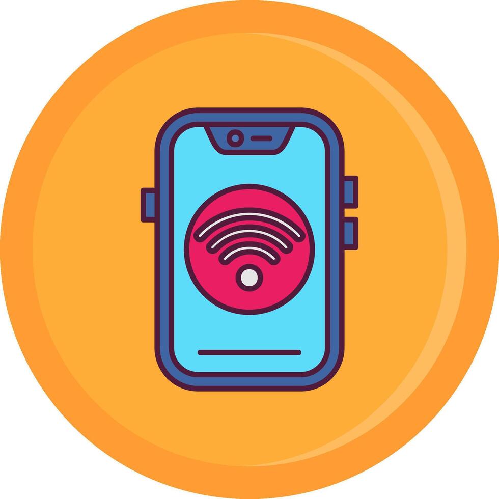 Wifi Line Filled Icon vector