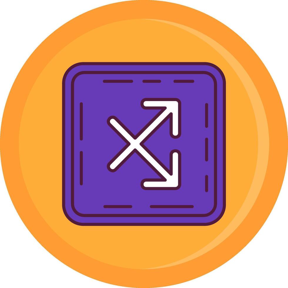 Intersect Line Filled Icon vector