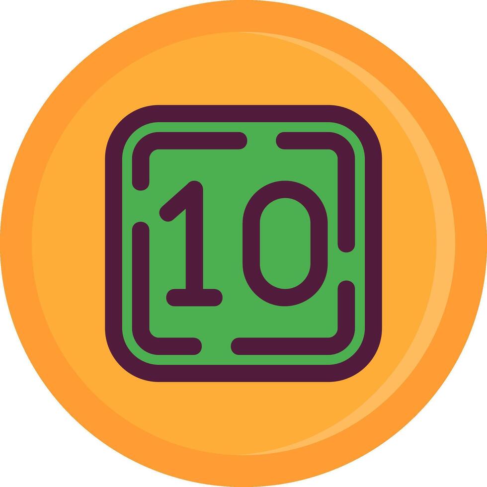 Ten Line Filled Icon vector