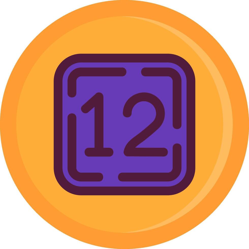 Twelve Line Filled Icon vector